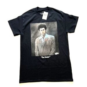 Seinfeld TV Show ( Kramer ) Men's Graphic Black T-Shirt Size Small‎ New